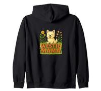 Westie Mama West Highland White Terrier Obra De Arte Westie Blanco Sudadera con Capucha