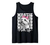 Westie Mom Life West Highland Terrier Dog Día de la Madre Camiseta sin Mangas