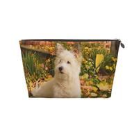 Westie Otoño West Highland White Terrier Perros, Bolsa de artículos de tocador Bolsa de Maquillaje Bolsa de cosméticos Bolsa de artículos de tocador de Viaje portátil