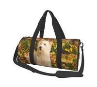 Westie Otoño West Highland White Terrier Perros, Bolsa de Viaje de Gran Capacidad, Bolso Redondo, Bolsa de Viaje Deportiva, Bolsa de Mano, Bolsa de Fitness
