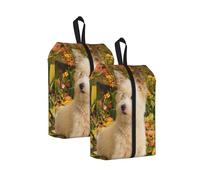 Westie Otoño West Highland White Terrier Perros， Bolsas de Viaje para Zapatos (Paquete de 2), Bolsas Impermeables para Guardar Zapatos, Organizador de Zapatos para Viajes y hogar.