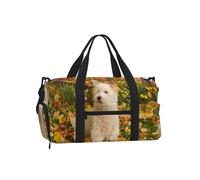 Westie Otoño West Highland White Terrier Perros,Bolso Deportivo Bandolera de Mano, Bolsa de Deporte, Bolsa de Viaje de Gran Capacidad para Mujeres y Hombres.