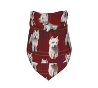 Westie Terrier de Las Tierras Altas del Oeste,Bufanda con Babero y Capucha Triangular Bufanda Ajustable para Mascotas Capucha Lavable Adecuada para Perros y Gatos pequeños, medianos y Grandes