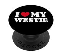 Westies Westy West Highland White Terrier I Love My Westie PopSockets PopGrip Adhesivo
