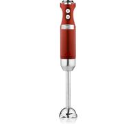 Westinghouse - Batidora de inmersión retro de 4 velocidades, función turbo, 2 cuchillas de mariposa, acero inoxidable, mango ergonómico, varilla extraíble, bolsa de almacenamiento, 600 W, rojo