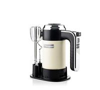 Westinghouse Batidora de mano retro, 5 velocidades + función turbo, 2 varillas batidoras, 2 ganchos para amasar, pantalla LCD, temporizador, base de pedestal, bolsa de almacenamiento, 350 W