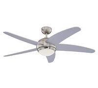 Westinghouse Lighting Bendan Ventilador de Techo, 132 x 36 cm Interior R7s, 80 W, Aspas Plateadas