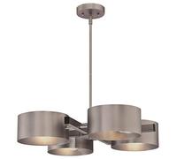Westinghouse iluminación 63687 Lámpara de araña para interiores Zaro de cuatro brazos, acabado en peltre