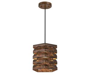 Westinghouse iluminación 63692 Lámpara colgante para interiores de un solo brazo, acabado en madera de granero