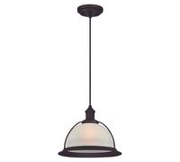 Westinghouse Lámpara Colgante Retro Aceite Rubbed Bronce Y Vaso de Leche Con 1