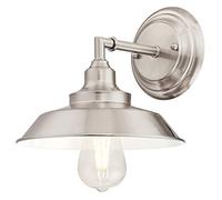 Westinghouse Lighting Westinghouse iluminación 63543 Aplique para Interiores Iron Hill de un Solo Brazo, Acabado en níquel Cepillado