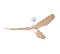 Westinghouse Lighting 7316140 Ventilador de techo para interiores Magnolia blanco mate, 132 cm, lámpara LED con vidrio opalino esmerilado y mando a distancia incluido