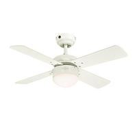 Westinghouse Lighting Colosseum Ventilador de Techo Integrado, 17 W, Blanco/Arce Claro, 90 x 90 x 38 cm