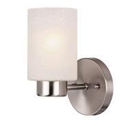 Westinghouse Lighting níquel Cepillado Westinghouse iluminación 62278 Aplique para Interiores Sylvestre de un Solo Brazo, Acabado Vidrio Esmerilado fantasía