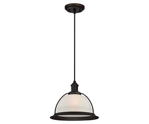 Westinghouse Lighting One-Light Indoor Pendant Techo, Lámpara Colgante en Blanco + Bombilla LED, 155 cm