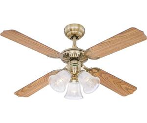 Westinghouse Lighting Princess Trio Ventilador de Techo E14, 180 W, Roble/Caoba