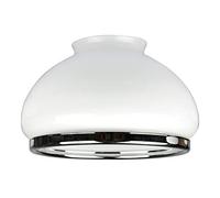 Westinghouse Lighting Tulipa Cupular Opal con Banda Cromada, Blanco (8705340)