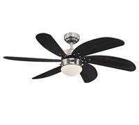 Westinghouse Lighting Turbo Swirl - Ventilador de techo con luz