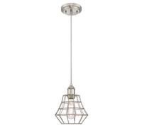 Westinghouse One-Light Indoor Pendant Techo, Lámpara colgante en negro mate + Bombilla LED, 155 cm