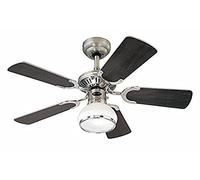 Westinghouse Princess Radiance II Ventilador de Techo, E27, Peltre Oscuro y Cromo