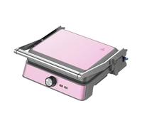 Westinghouse Retro Contact Grill - 29 x 24 cm - 180° para tostar en ambos lados - 2200W - Parrilla - Ajuste de la temperatura - Rejilla para panini - Tostadora - Rosa
