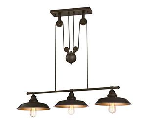 Westinghouse Three-Light Indoor Island Pulley Pendant Poleas, Bronce Aceitado, Lámpara de techo colgante con 3 luces