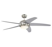 Westinghouse Ventilador Con LED Lámpara y Mando a Distancia Bendan Plata Mate