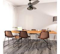 Westinghouse. Ventilador de techo Welford de 137 cm en bronce desgastado y con luz led y mando; luminaria led regulable con «jaula» extraíble