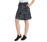 Westkun Falda Pantalon Mujer hasta la Rodilla Falda Midi de Cintura Alta para Deportes Trabajo Entrenamiento Golf Tenis Senderismo Correr Flor Blanca M