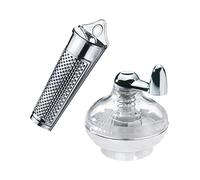 Westmark 1 molino de nuez moscada + 1 rallador de nuez moscada con área de almacenamiento, plástico/acero inoxidable, plateado/transparente, 695722E6
