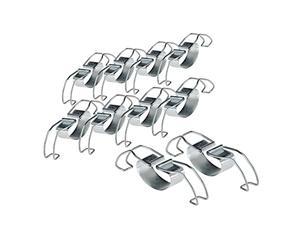 Westmark 10 Clips universales para cerrar tarros de conserva, Acero, Plateado, 40502251
