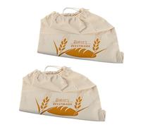 Westmark 2 bolsas de pan con cordón - bolsa de almacenamiento de algodón con espacio para 1 pan o 10 panecillos - blanco natural, 321022E3