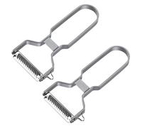 Westmark 2 peladores de verduras en juliana - Corta tiras finas de verduras para sopa y wok de forma sencilla y perfecta, hoja afilada, para diestros y zurdos - Acero inoxidable robusto