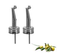 Westmark 2 picos de alcohol/aceite para botellas con rosca, ø 28 mm, con tapa, con tubo de aire, Metal, acero inoxidable, Inox Gastro, Plateado, 45202280