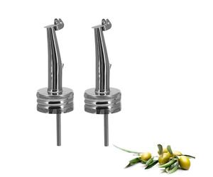 Westmark 2 picos de alcohol/aceite para botellas con rosca, ø 28 mm, con tapa, con tubo de aire, Metal, acero inoxidable, Inox Gastro, Plateado, 45202280