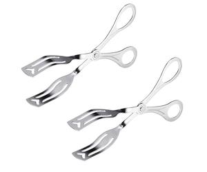 Westmark 2 Pinzas para repostería - Pinzas versátiles para servir de forma higiénica productos horneados y otros alimentos, ideales para bufés, 19,8 cm, acero inoxidable 18/8