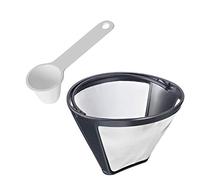 Westmark 244322E6 - Juego de 2 filtros de café (tamaño 4 y cuchara dosificadora para café de 6 g, plástico/acero inoxidable), color blanco/plateado/negro