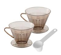 Westmark 245422E6 - Juego de café (3 piezas, 2 filtros de café tamaño 4 y cuchara dosificadora, plástico, transparente/blanco)