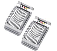 Westmark 2X Cortador de Huevos para rebanadas Redondas y ovaladas, Alambres de Corte tensados Individualmente de Acero Inoxidable, Aluminio/Acero Inoxidable, Duplex, Gris, 102022E3