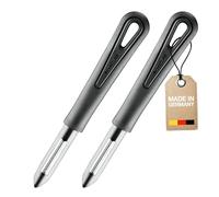 Westmark 2X Pelador con Hoja Fija, Gentle, Acero Inoxidable, Negro, 280622E3