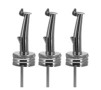 Westmark 3 vertedores de licores/aceite para botellas con rosca de tornillo, diámetro de 31,5 mm, con boquilla, con tráquea, metal/acero inoxidable, acero inoxidable, 452522E3, color plateado