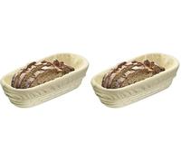 Westmark 3203226B - Funda ovalada para cesta (algodón, 27,5 x 14 cm), color beige (Paquete de 2)