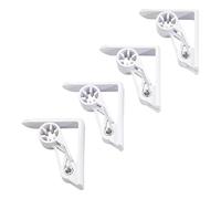 Westmark 4 Pinzas para manteles, Con mecanismo de resorte, Plástico/aluminio, Blanco, 64282280