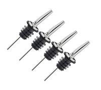 Westmark 4 vertedores de bebidas alcohólicas para aceite, con tubos de aire, metal/acero inoxidable, tapón de plástico Inox Gastro, plata, 473222E3