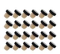Westmark, 482020E3 - Juego de 24 tapones para botellas de 0,7-1 l, corcho natural/plástico, color marrón claro y negro