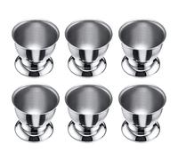 Westmark 6 Hueveras, Con pie, Apilables, ø 5 cm, Acero inoxidable, Plateado, 20742200