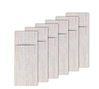 Westmark 6 Servilletas con bolsillo para cubiertos, 24 x 9 cm, Sintético, Saleen-Edition: Lino, Beige / blanco, 01210004250