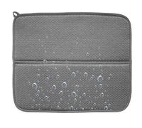 Westmark Alfombrilla Escurreplatos, Juego de 2 Alfombrillas absorbentes de Microfibra para Platos Limpios sin Manchas de Agua, Ahorra Espacio Plegables, Gris, 36 x 44 cm