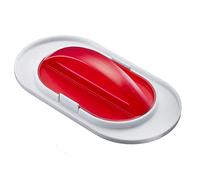 Westmark Alisador de fondant y Espátula para crema, 2 en 1, Espátula grande y pequeña, Plástico, Blanco/rojo, 30482280