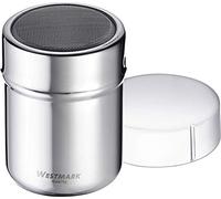 Westmark Azucarero para azúcar en polvo, Con tapa de conservación, Capacidad: aprox. 80 - 100 gr, Plástico/acero inoxidable, Plateado/transparente, 69502260